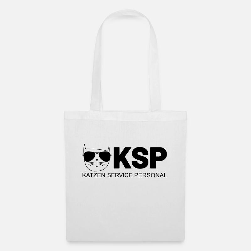 KSP Katzen Service Personal - Stoffbeutel - Weiß