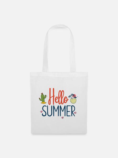 Hallo Sommer - Stoffbeutel - Weiß