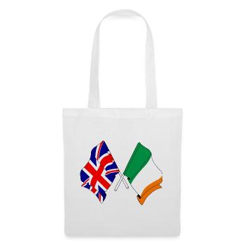 Drapeau de l’Angleterre et drapeau de l’Irlande - Sac en tissu - blanc - Devant