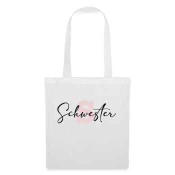 schwester - Stoffbeutel - Weiß - Vorne