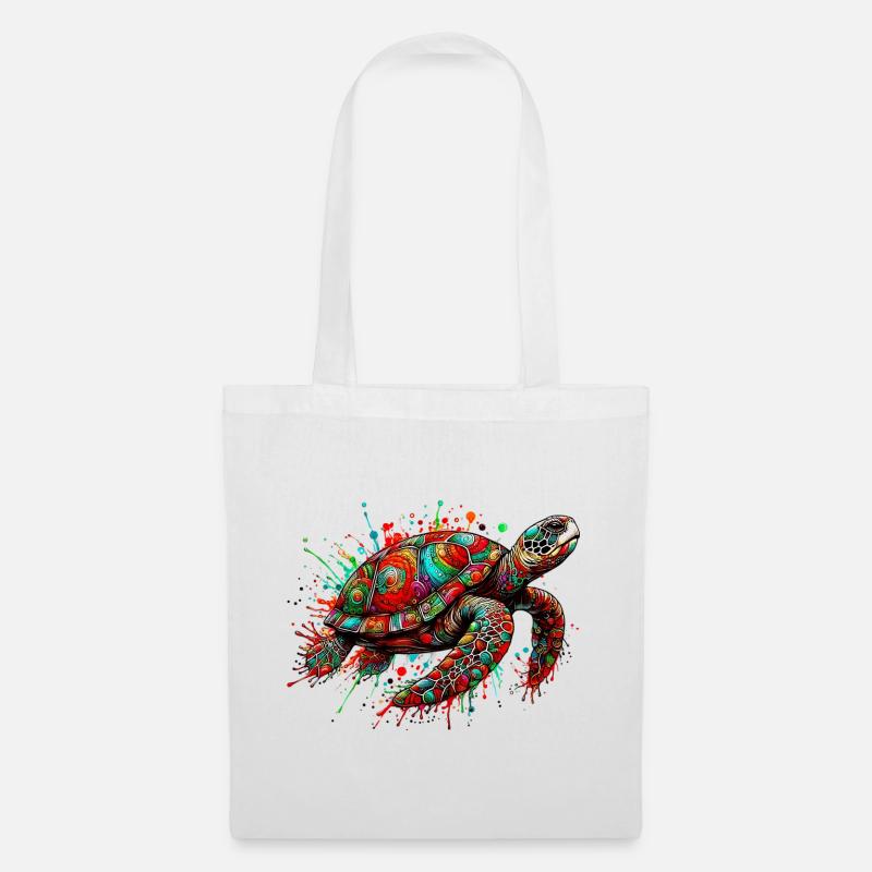 Żółw - Torba materiałowa - biały