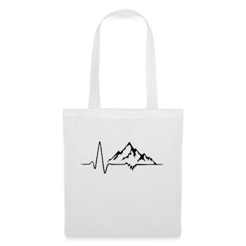 Mountains heartbeat - Tote Bag - white - Front