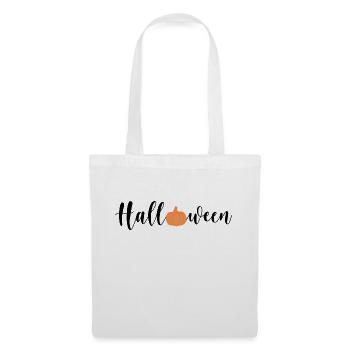Halloween Kürbis - Stoffbeutel - Weiß - Vorne