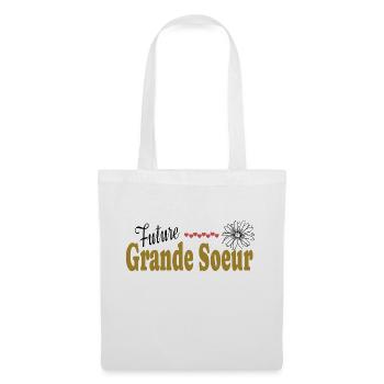 Future Grande Sœur – Annonce de Grossesse - Sac en tissu - blanc - Devant