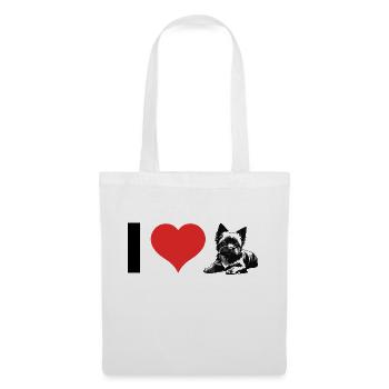 I love Yorkshire Terrier - Tote Bag - white - Front