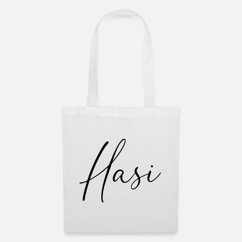 Hasi / Conception de l’écriture manuscrite - Sac en tissu - blanc