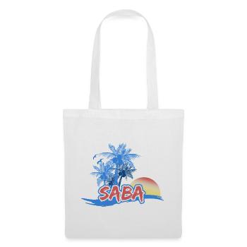 Saba als Strand - Stoffbeutel - Weiß - Vorne