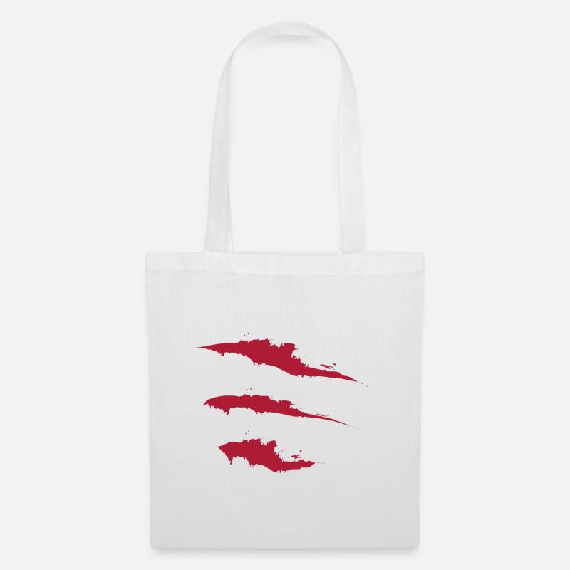 Three red brushstrokes - Tote Bag - white