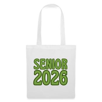 Art texte rétro vert 2026 Senior - Sac en tissu - blanc - Devant