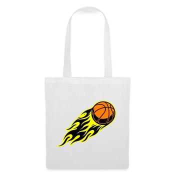 Flamme du basket-ball - Sac en tissu - blanc - Devant