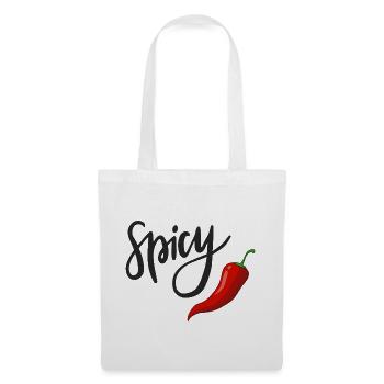 Spicy Chili Pepper Skript Lustiger Essenshumor - Stoffbeutel - Weiß - Vorne