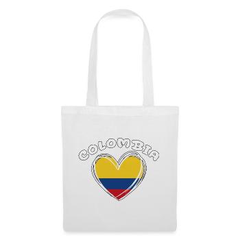 Colombian Flag Colombia Heart Patriotic - Tote Bag - white - Front