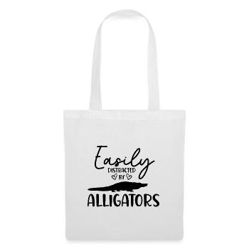 Easily distracted by alligators - Tote Bag - white - Front