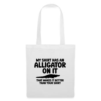Lustiges Alligator Statement - Stoffbeutel - Weiß - Vorne