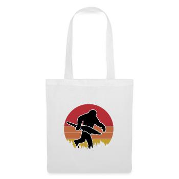 Bigfoot Alligator Vintage Silhouette - Stoffbeutel - Weiß - Vorne