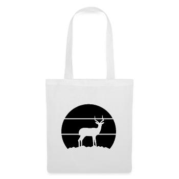 Antilope Silhouette - Stoffbeutel - Weiß - Vorne