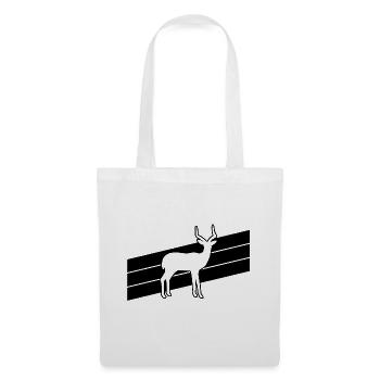 Silhouette d’antilope - Sac en tissu - blanc - Devant