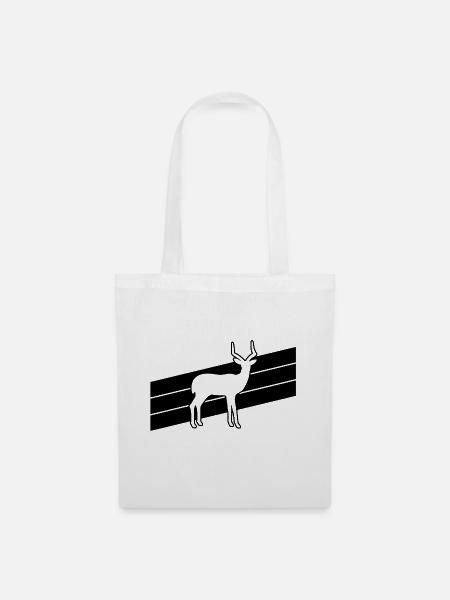Antilope Silhouette - Stoffbeutel - Weiß
