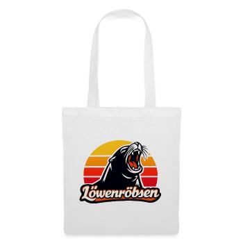 Löwenroarer Sonnenuntergang Logo - Stoffbeutel - Weiß - Vorne