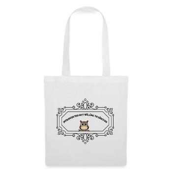 Introverted But Willing To Discuss | Funny Introve - Tote Bag - white - Front