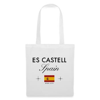 Es Castell Menorca Koordinaten Reise Souvenir - Stoffbeutel - Weiß - Vorne