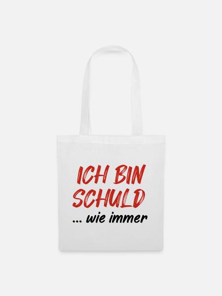 Ich Bin Schuld - Stoffbeutel - Weiß
