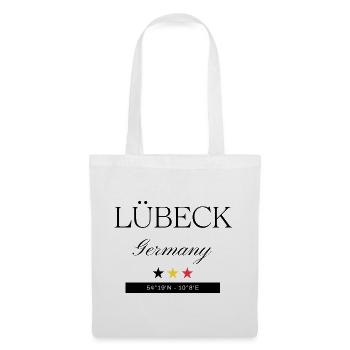 Lübeck Deutschland Souvenir – Reise minimalistisch - Stoffbeutel - Weiß - Vorne