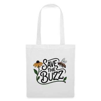 SAVE THE BUZZ – Bienen und Biodiversität - Stoffbeutel - Weiß - Vorne