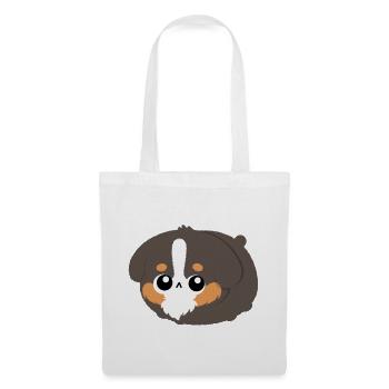 Chibi Berner Bergwelpe - Stoffbeutel - Weiß - Vorne