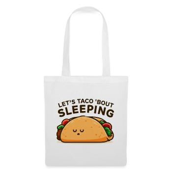 Taco Schlafkumpel Motiv - Stoffbeutel - Weiß - Vorne