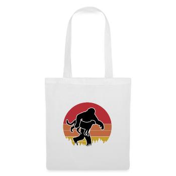 Sasquatch & Gepard Retro - Stoffbeutel - Weiß - Vorne