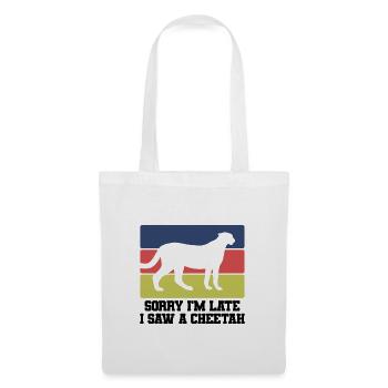 Sorry I’m Late – Gepard - Stoffbeutel - Weiß - Vorne