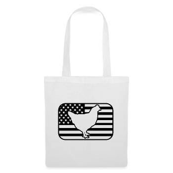 Huhn USA Flagge - Stoffbeutel - Weiß - Vorne