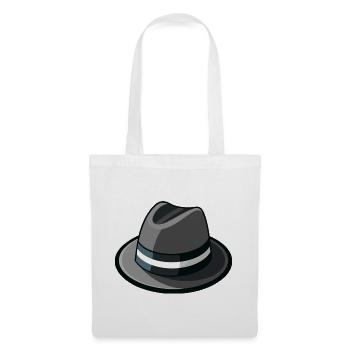 Gangster-Hut-Fedora - Stoffbeutel - Weiß - Vorne