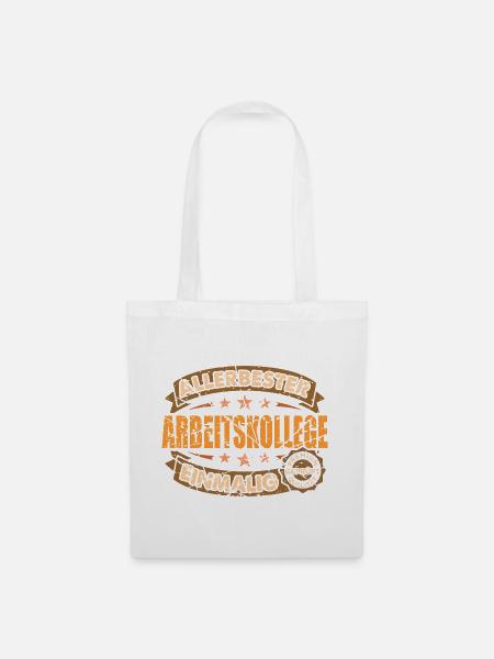 Allerbester Arbeitskollege Einmalig Geschenk - Stoffbeutel - Weiß