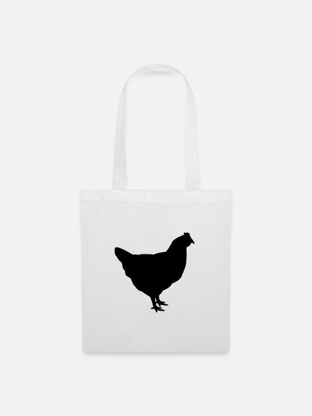 Huhn - Stoffbeutel - Weiß