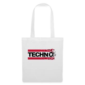 Techno shattered - Stoffbeutel - Weiß - Vorne