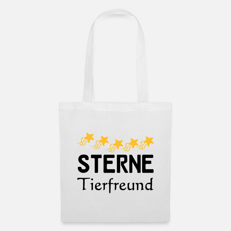 Sterne Tierfreund Geschenk - Stoffbeutel - Weiß