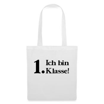 Ich bin 1. Klasse - Stoffbeutel - Weiß - Vorne