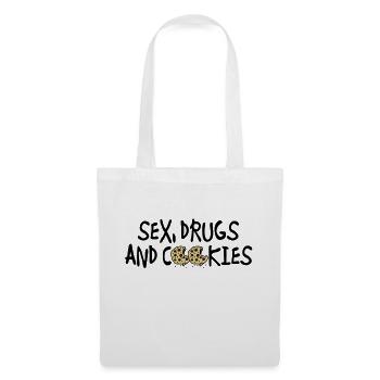 sex_drugs_and_cookies - Sac en tissu - blanc - Devant
