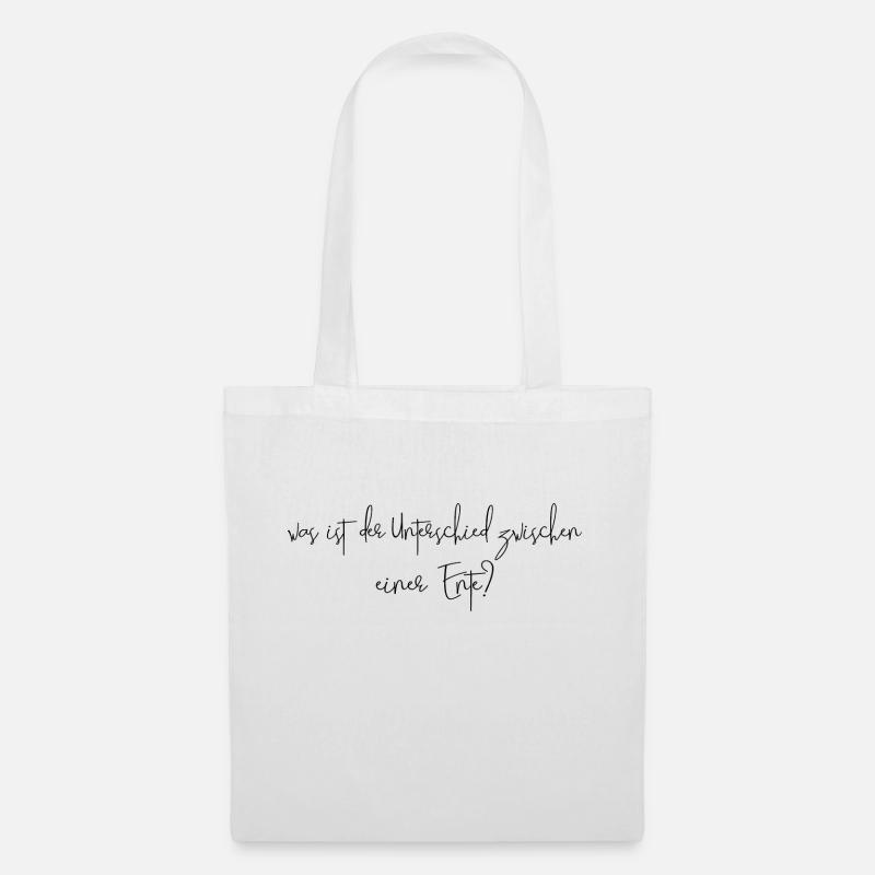difference between a duck - Tote Bag - white