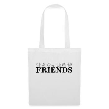 Friends Animals - animals are friends - vegan - Tote Bag - white - Front