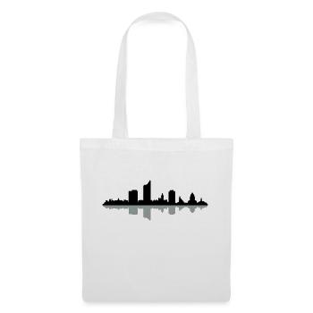 Skyline Leipzig - Stoffbeutel - Weiß - Vorne