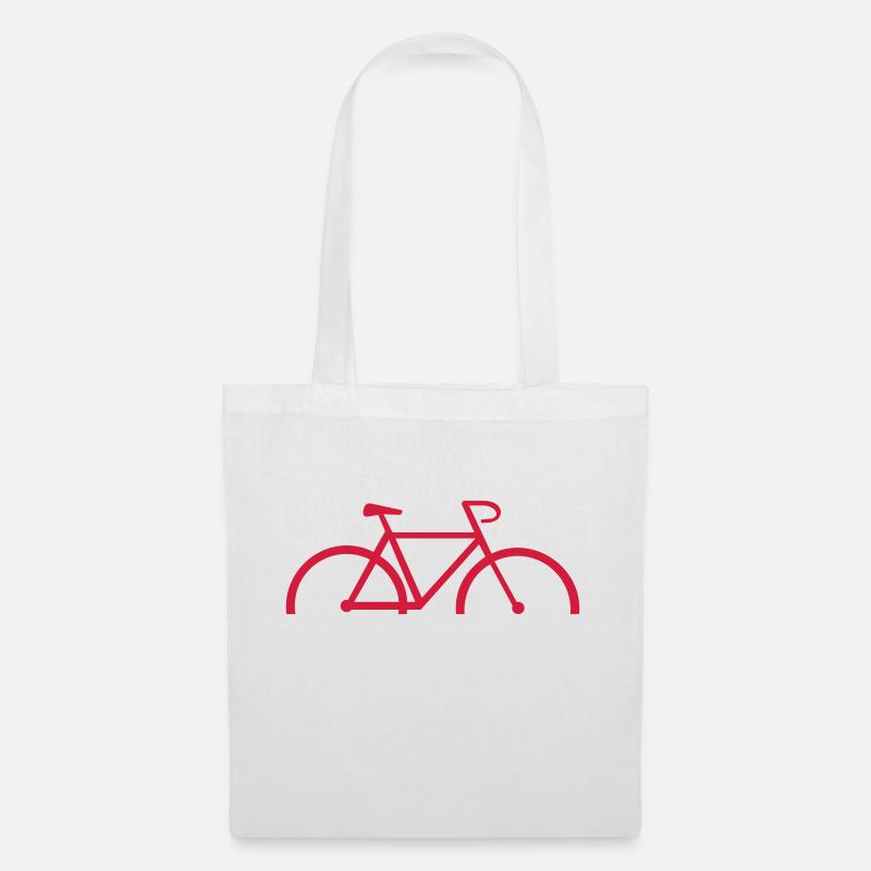 Halbes Fahrrad / half a bicycle (1c) - Stoffbeutel - Weiß