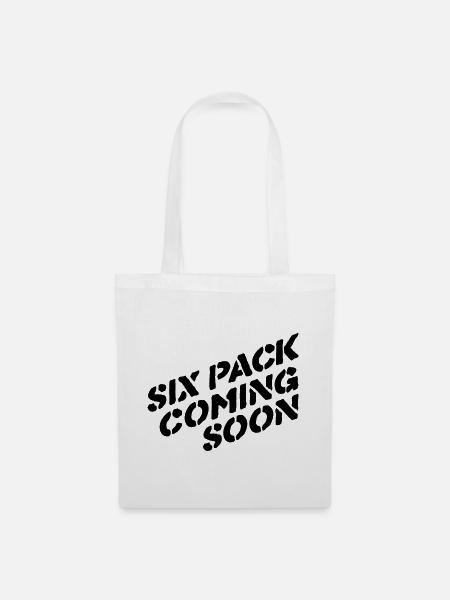 six pack - Stoffbeutel - Weiß