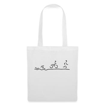 triathlon triathlet - Stoffbeutel - Weiß - Vorne