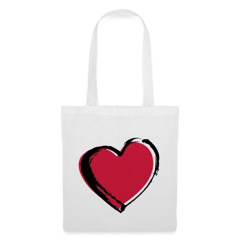 Graffiti Herz; Heart - Tote Bag - white - Front