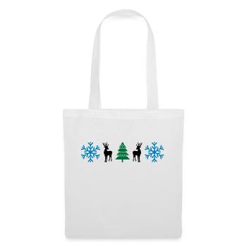 weihnachtsmuster_02 - Stoffbeutel - Weiß - Vorne