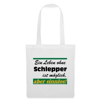 Traktor , Trecker , Schlepper Leben sinnlos .(25) - Stoffbeutel - Weiß - Vorne