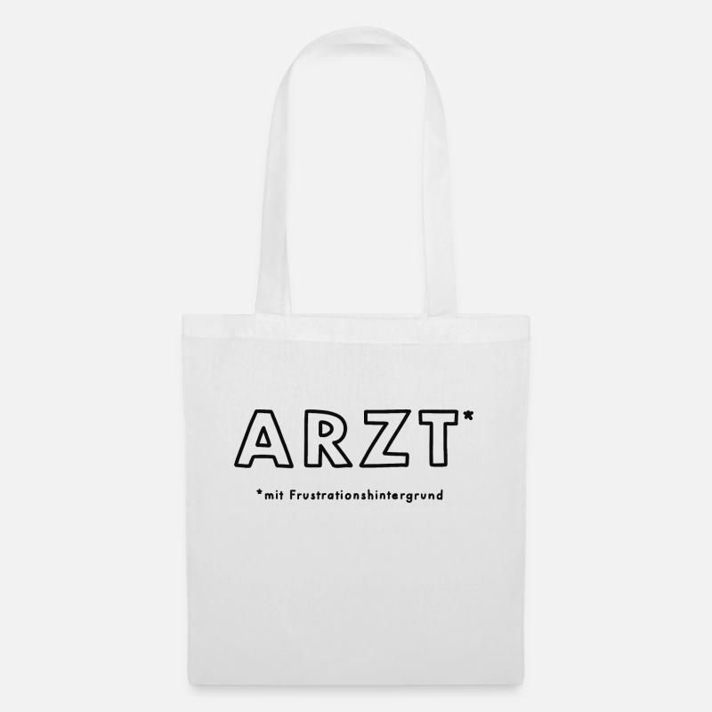 Arzt mit Frustrationshintergrund - Stoffbeutel - Weiß